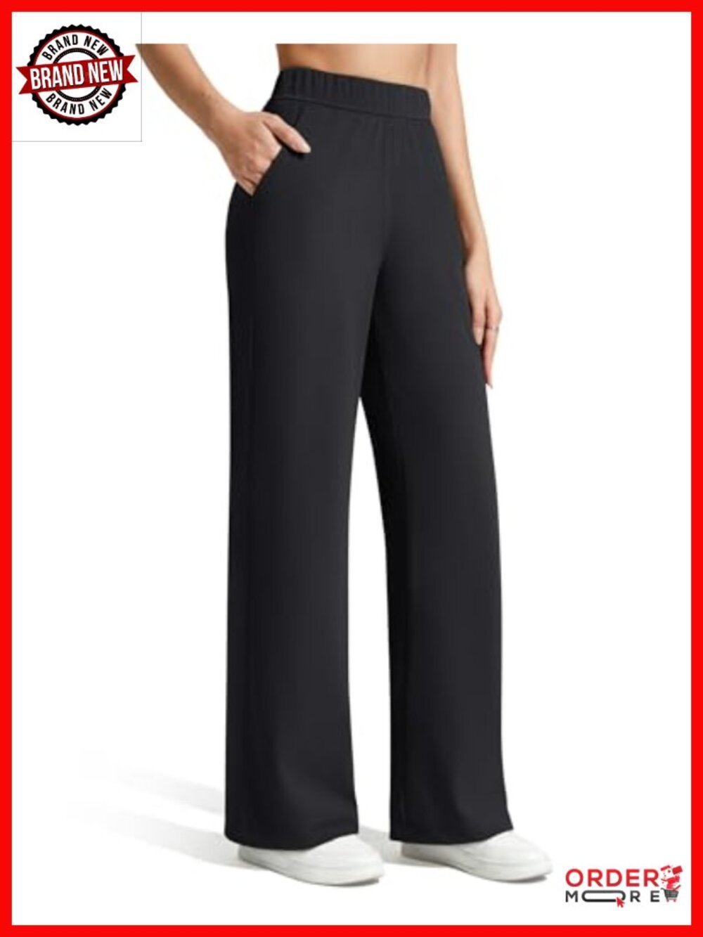 G4Free ShiftReady Wide Leg Casual Pants High Waist Pull On with Pockets